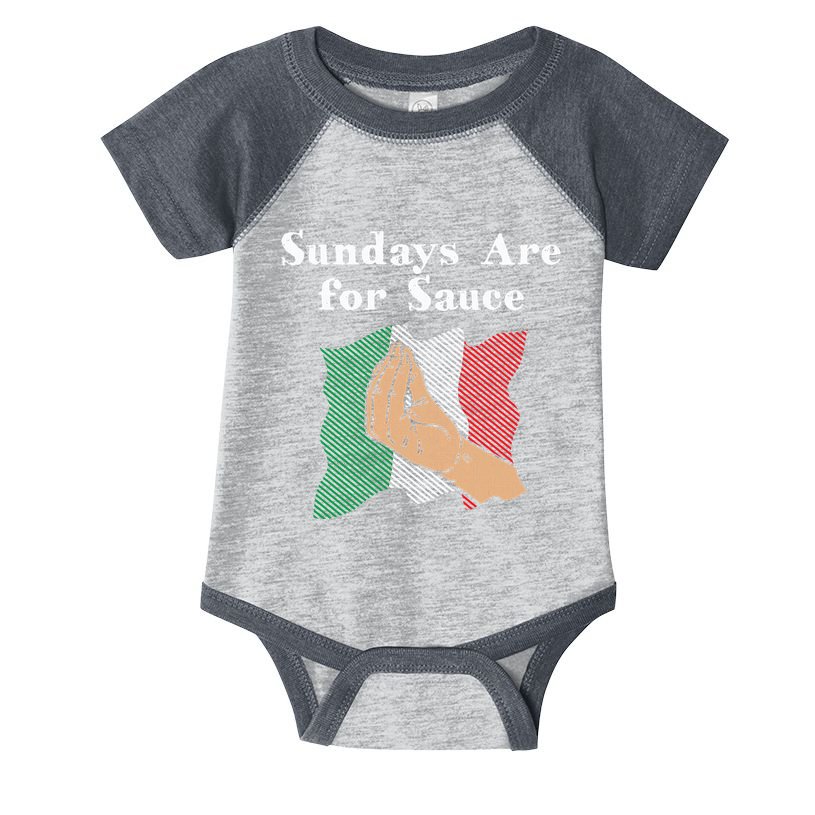 Sundays Are For Sauce Funny Italian Humor Italy Food Sayings Infant Baby Jersey Bodysuit