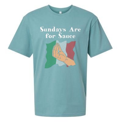 Sundays Are For Sauce Funny Italian Humor Italy Food Sayings Sueded Cloud Jersey T-Shirt