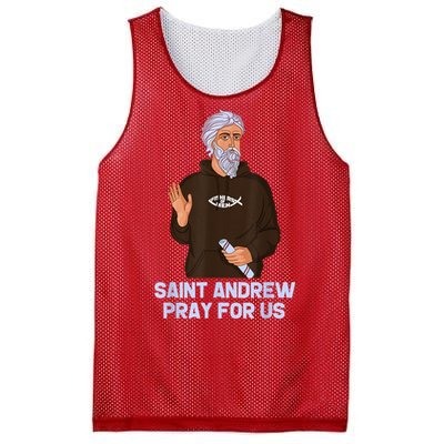 St Andrew Fishing Patron Saint Of Fisherman Catholic Saint Mesh Reversible Basketball Jersey Tank