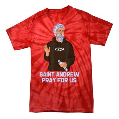 St Andrew Fishing Patron Saint Of Fisherman Catholic Saint Tie-Dye T-Shirt