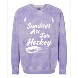 Sundays Are For Hockey Hockey Stick Gift Colorblast Crewneck Sweatshirt