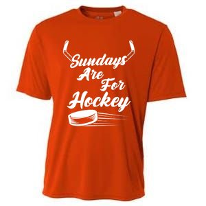 Sundays Are For Hockey Hockey Stick Gift Cooling Performance Crew T-Shirt