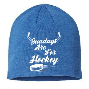 Sundays Are For Hockey Hockey Stick Gift Sustainable Beanie