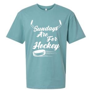 Sundays Are For Hockey Hockey Stick Gift Sueded Cloud Jersey T-Shirt