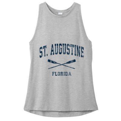St. Augustine Florida Vintage Nautical Paddles Sports Oars Ladies PosiCharge Tri-Blend Wicking Tank