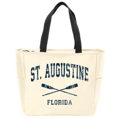 St. Augustine Florida Vintage Nautical Paddles Sports Oars Zip Tote Bag