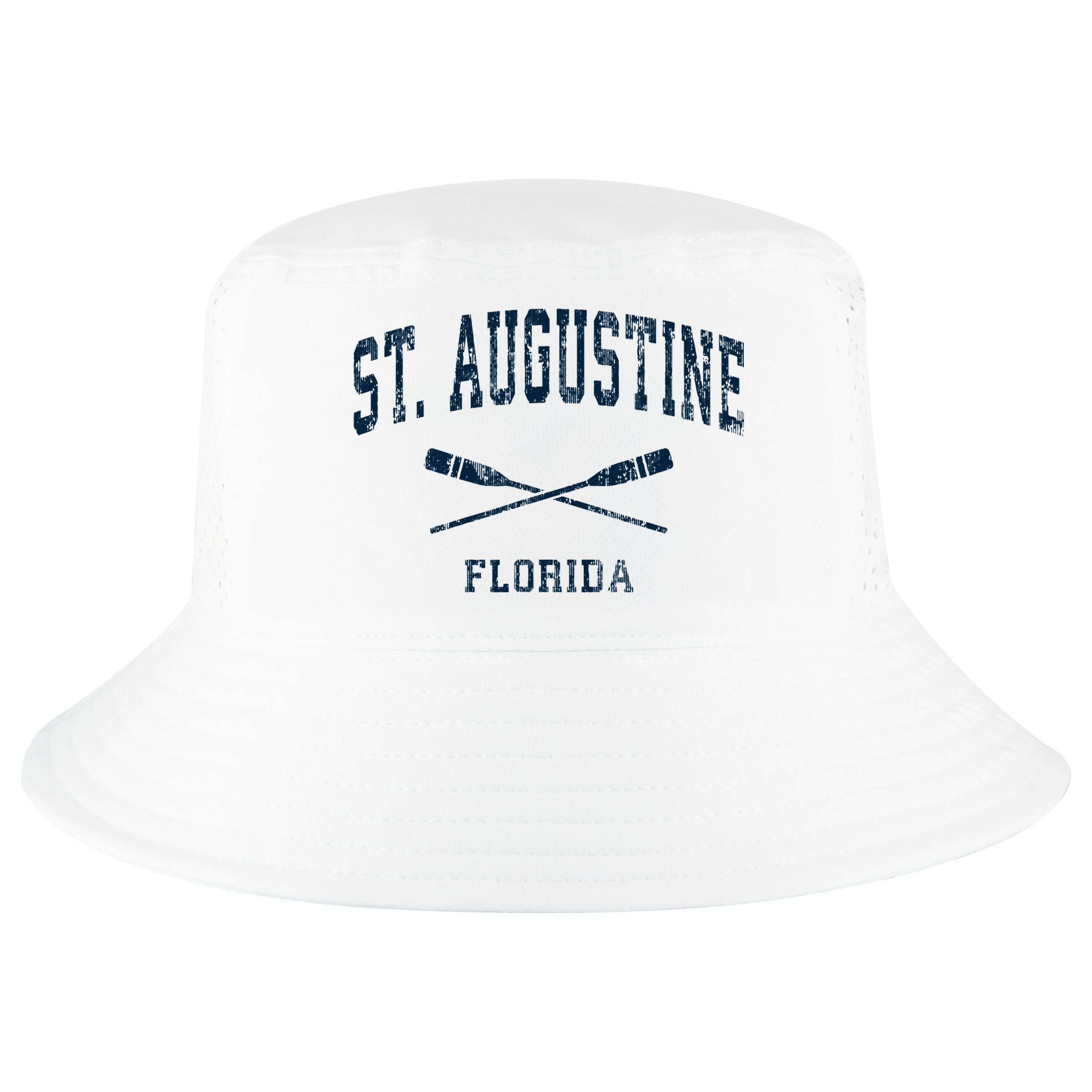 St. Augustine Florida Vintage Nautical Paddles Sports Oars Cool Comfort Performance Bucket Hat