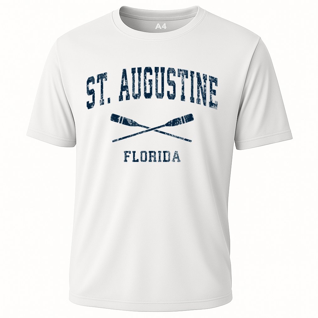 St. Augustine Florida Vintage Nautical Paddles Sports Oars Performance Shirt