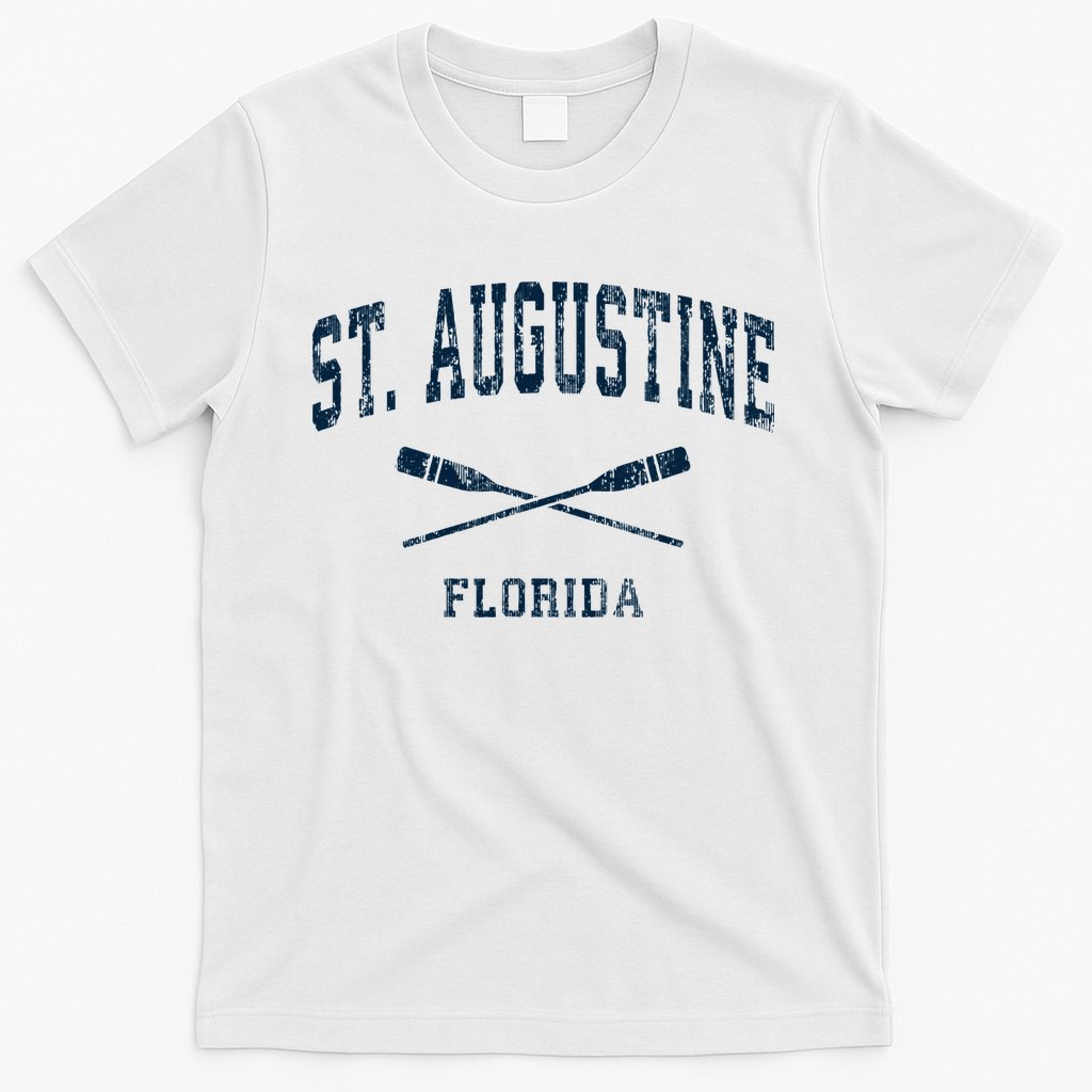 St. Augustine Florida Vintage Nautical Paddles Sports Oars T-Shirt