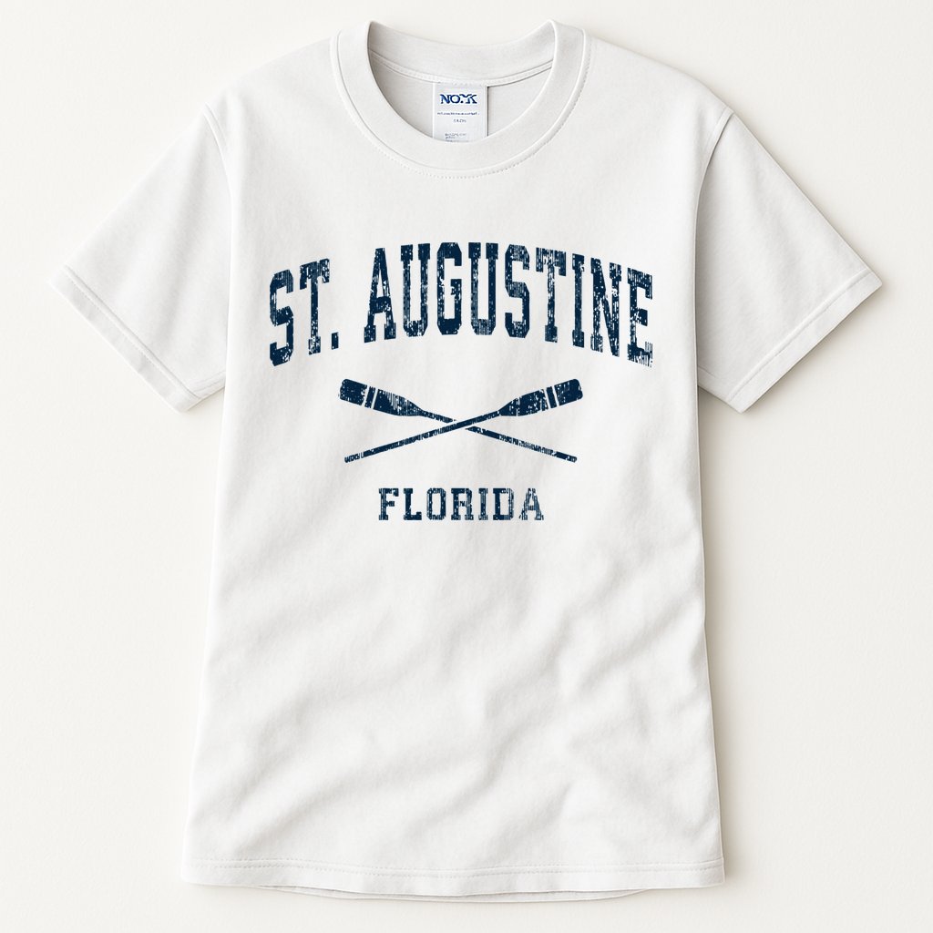 St. Augustine Florida Vintage Nautical Paddles Sports Oars Tall T-Shirt