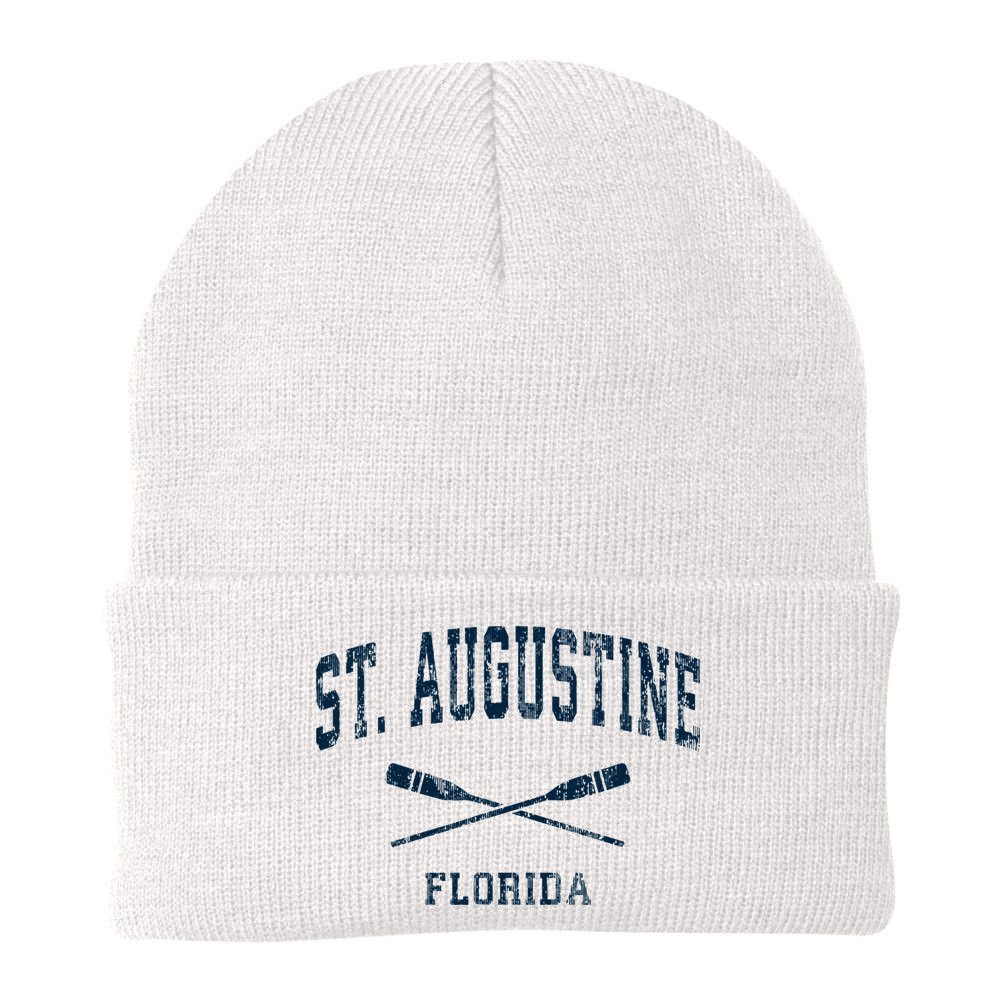 St. Augustine Florida Vintage Nautical Paddles Sports Oars Beanie
