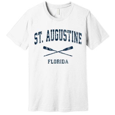 St. Augustine Florida Vintage Nautical Paddles Sports Oars Premium T-Shirt