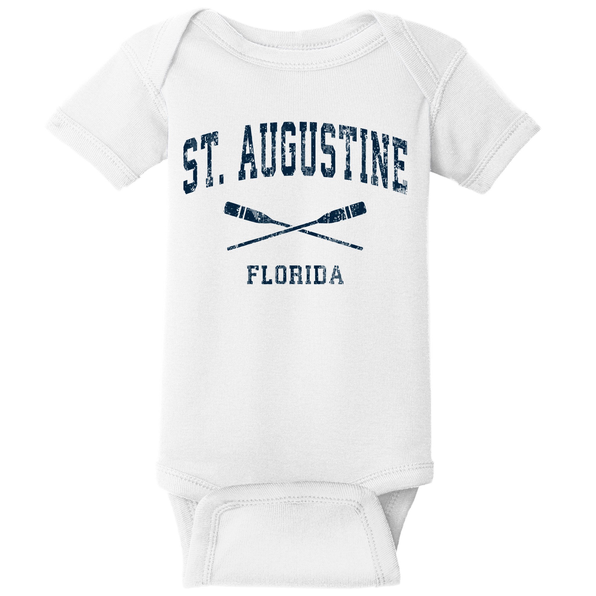 St. Augustine Florida Vintage Nautical Paddles Sports Oars Baby Bodysuit