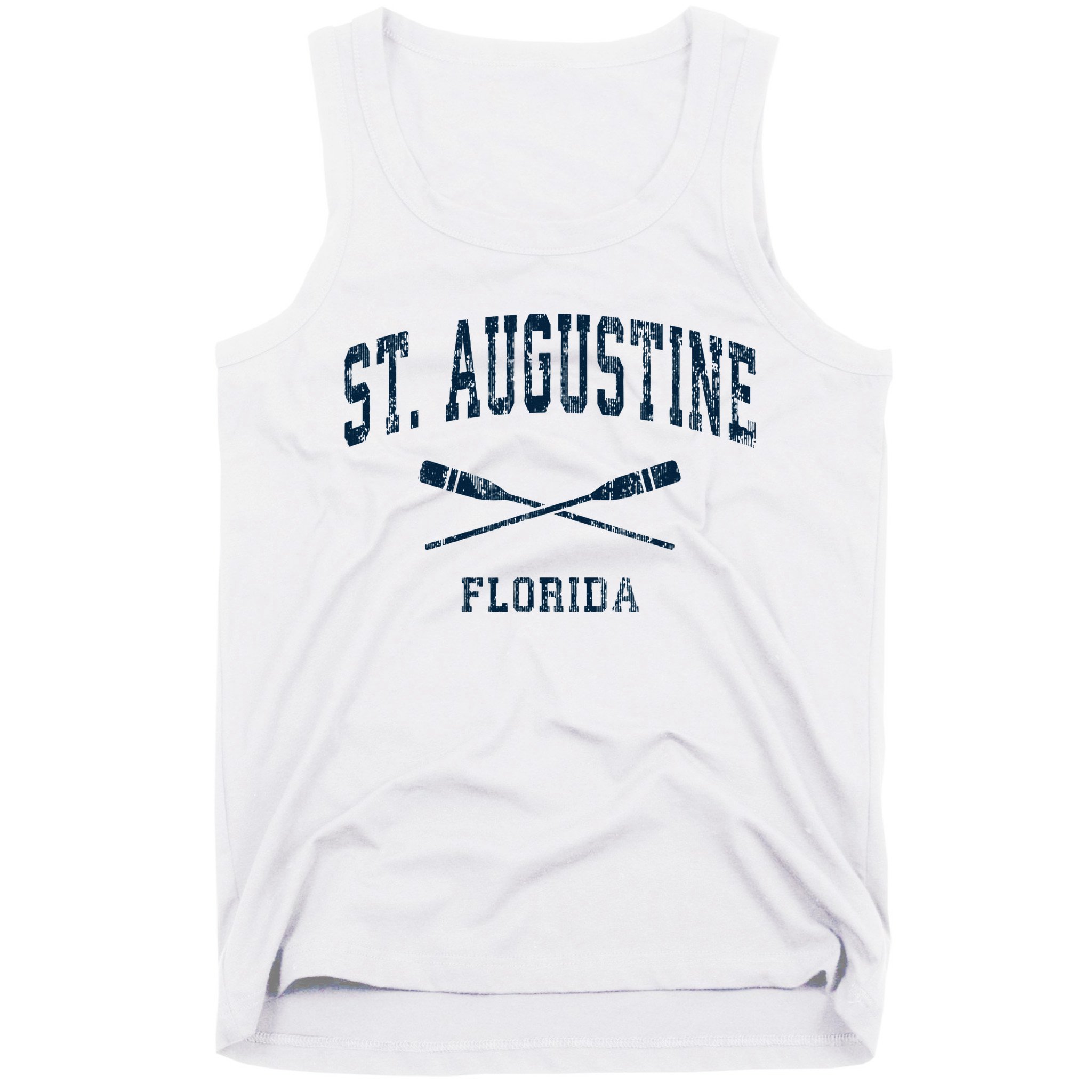 St. Augustine Florida Vintage Nautical Paddles Sports Oars Tank Top