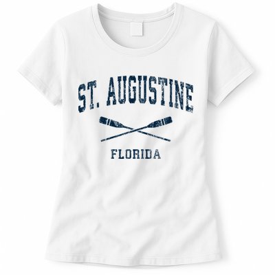 St. Augustine Florida Vintage Nautical Paddles Sports Oars Womens T-Shirt