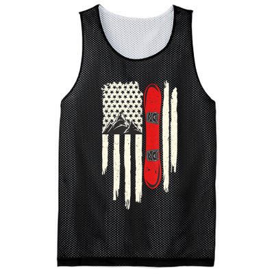 Snowboard American Flag Winter Sports Alpine Snowboarding TShirt Mesh Reversible Basketball Jersey Tank