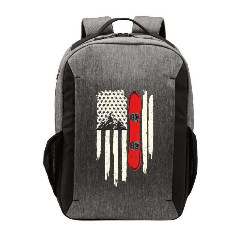 Snowboard American Flag Winter Sports Alpine Snowboarding TShirt Vector Backpack