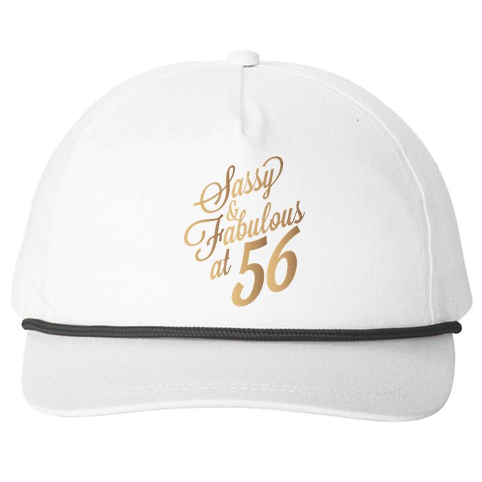 Sassy And Fabulous At 56 Year Old Women 56th Birthday Gifts Snapback Five-Panel Rope Hat