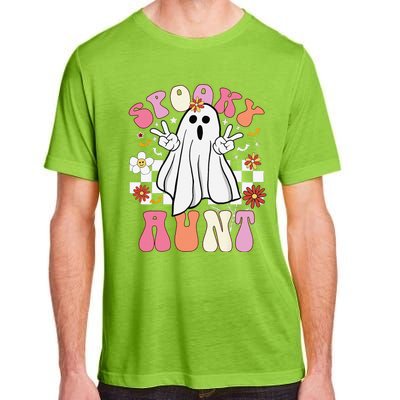 Spooky Aunt Floral Ghost Hippie Halloween Spooky Family Adult ChromaSoft Performance T-Shirt