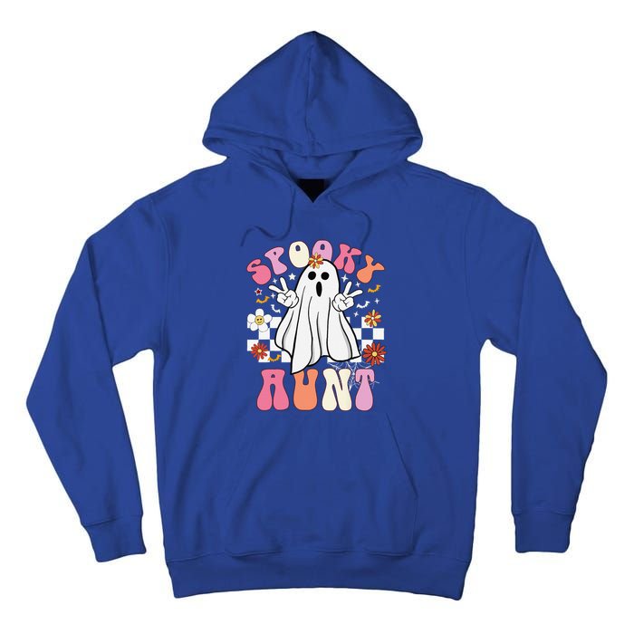 Spooky Aunt Floral Ghost Hippie Halloween Spooky Family Tall Hoodie