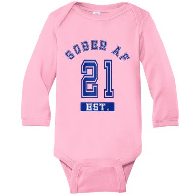 Sober Af Funny Graffiti Tag Aa & Na Gift Slogans Baby Long Sleeve Bodysuit