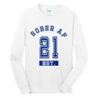 Sober Af Funny Graffiti Tag Aa & Na Gift Slogans Tall Long Sleeve T-Shirt