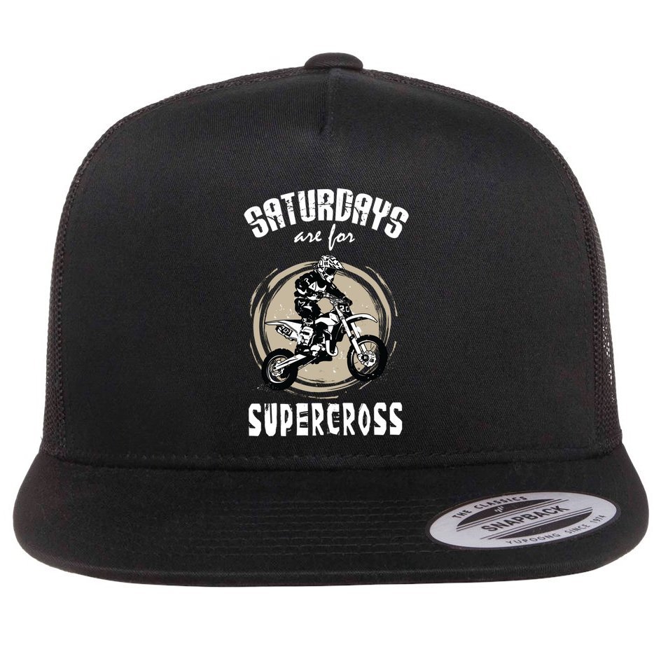 Saturdays Are For Supercross Dirtbike Funny Bike Gift Meaningful Gift Flat Bill Trucker Hat