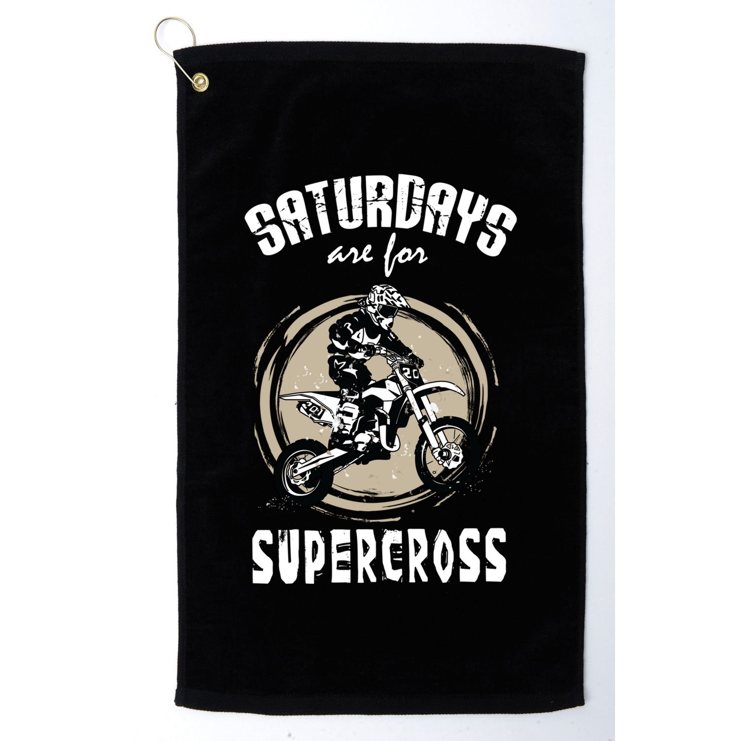 Saturdays Are For Supercross Dirtbike Funny Bike Gift Meaningful Gift Golf Towel