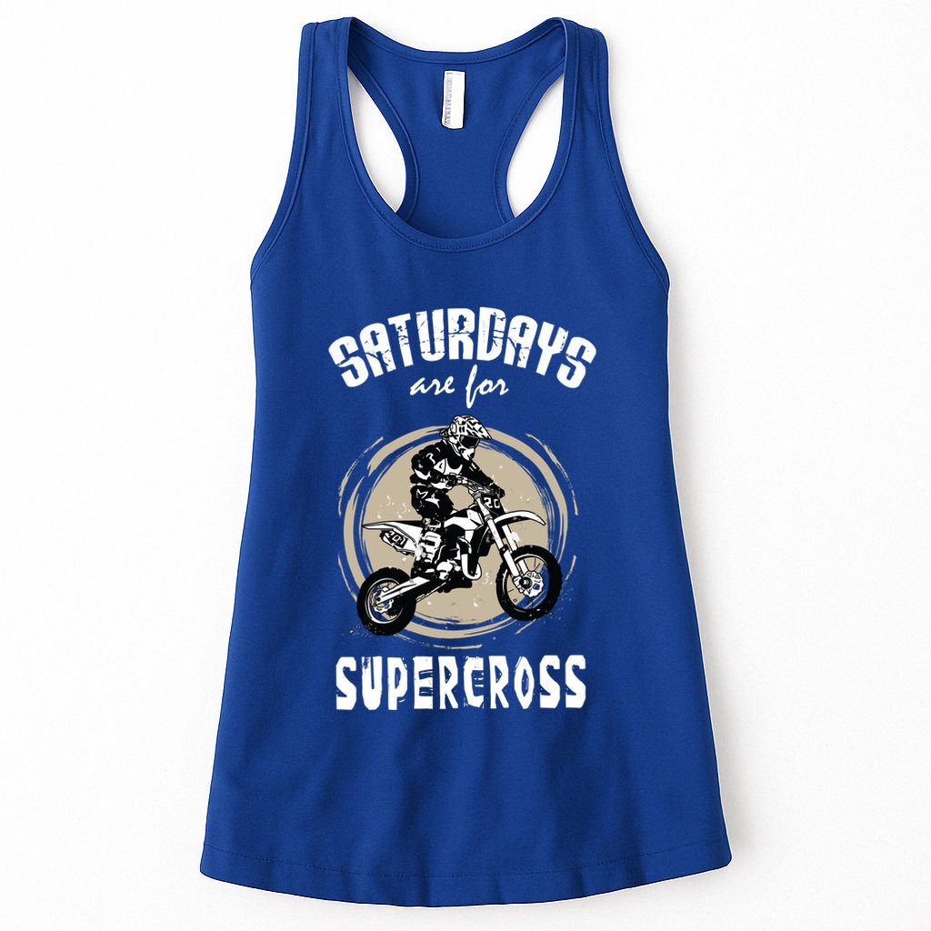 Saturdays Are For Supercross Dirtbike Funny Bike Gift Meaningful Gift Womens Tank Top