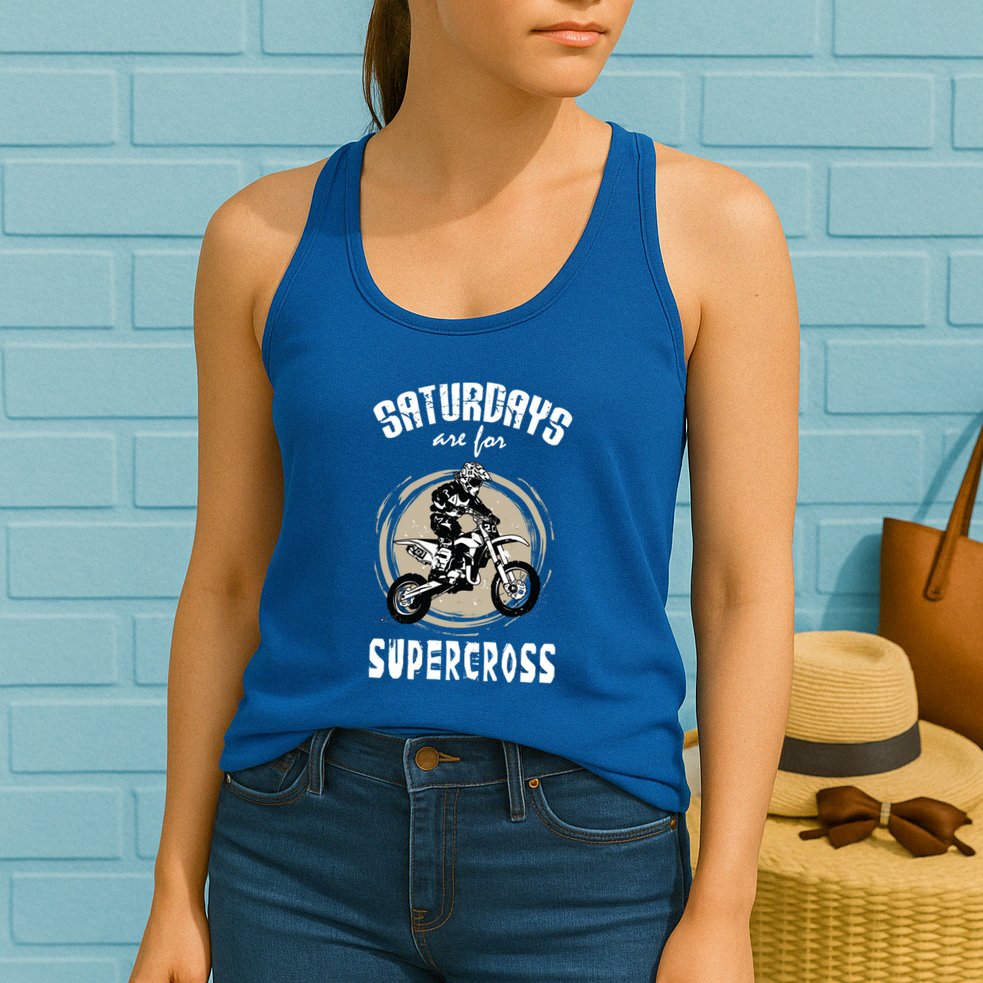 Saturdays Are For Supercross Dirtbike Funny Bike Gift Meaningful Gift Womens Tank Top