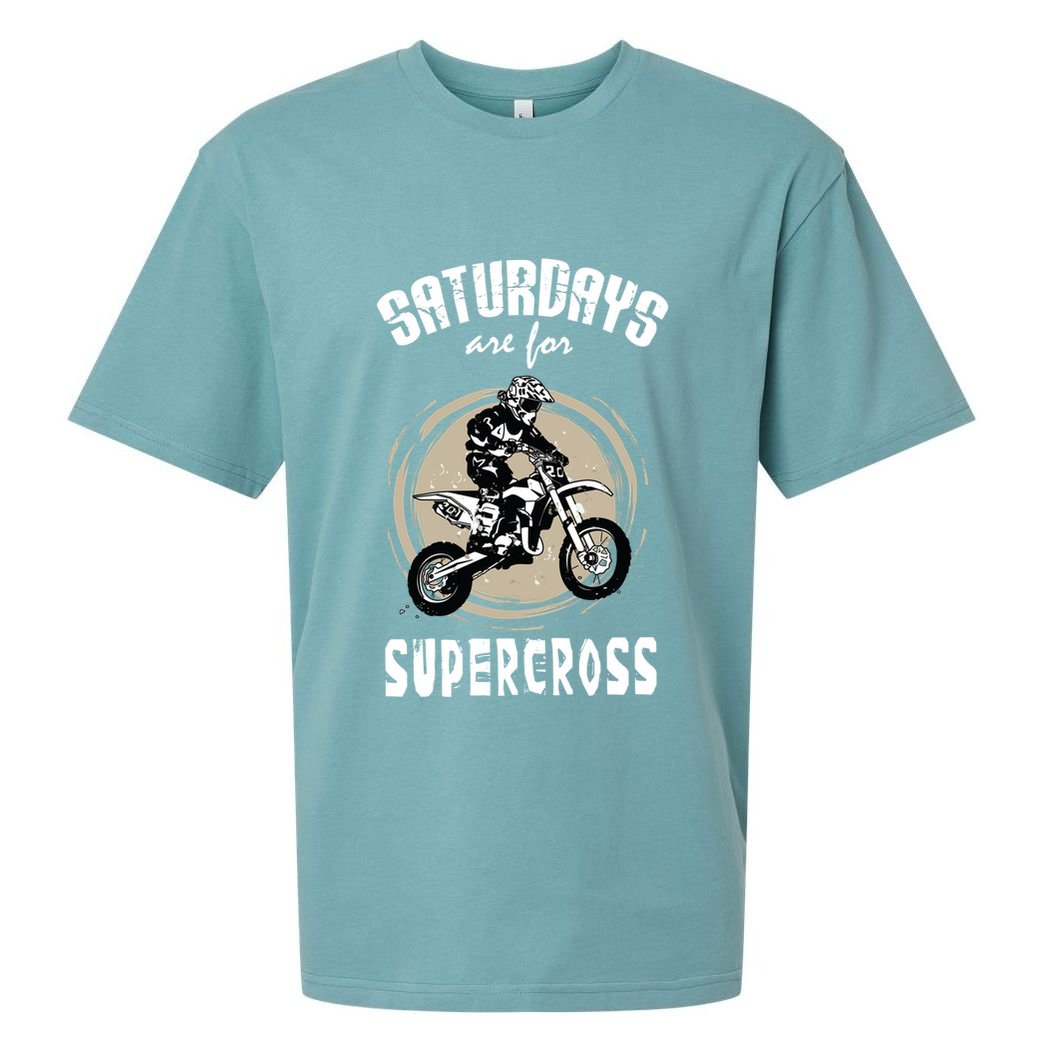 Saturdays Are For Supercross Dirtbike Funny Bike Gift Meaningful Gift Sueded Cloud Jersey T-Shirt