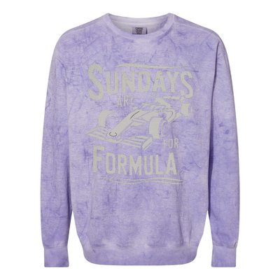 Sunday Are For Formula Racing Track Days & Motorsports Gift Colorblast Crewneck Sweatshirt