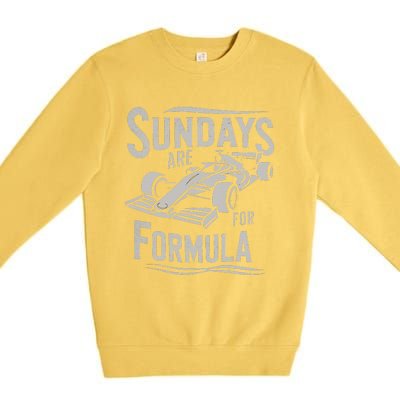 Sunday Are For Formula Racing Track Days & Motorsports Gift Premium Crewneck Sweatshirt