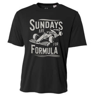 Sunday Are For Formula Racing Track Days & Motorsports Gift Cooling Performance Crew T-Shirt