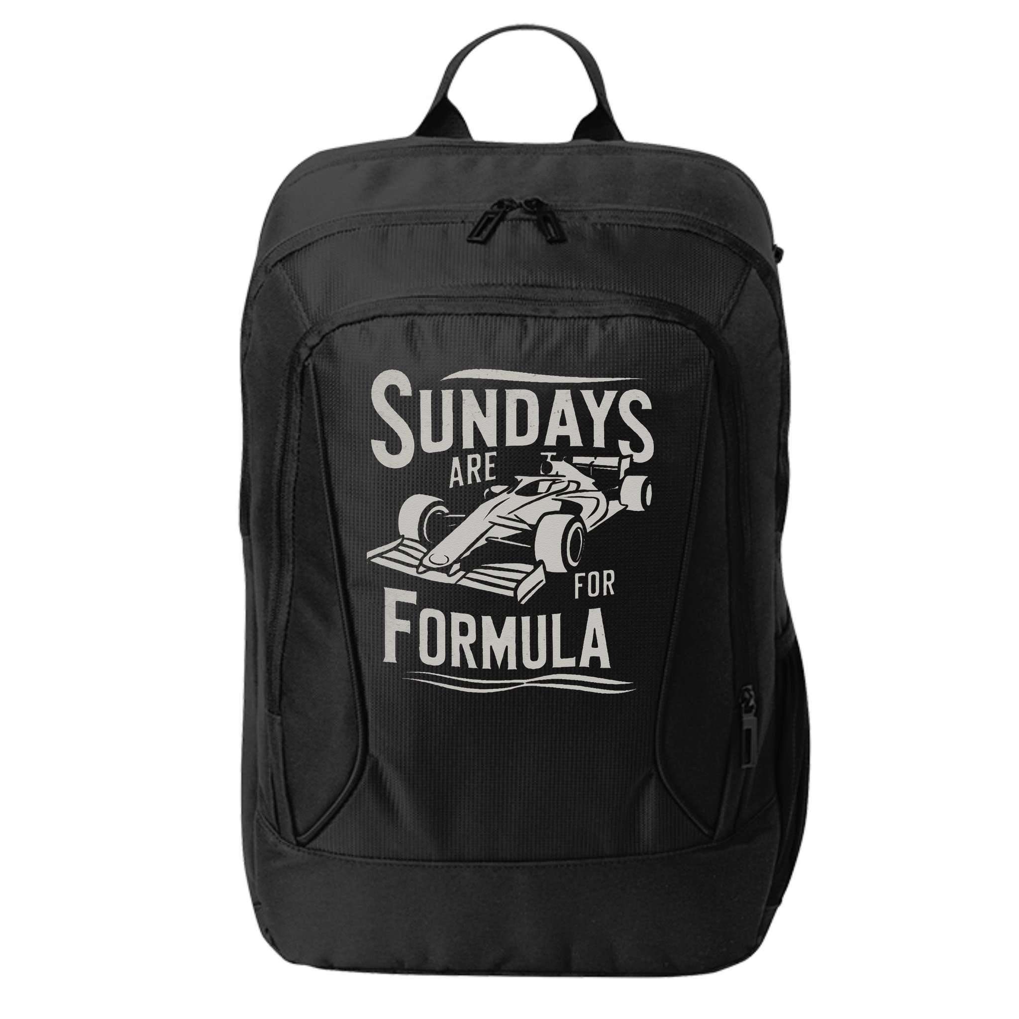 Sunday Are For Formula Racing Track Days & Motorsports Gift City Backpack