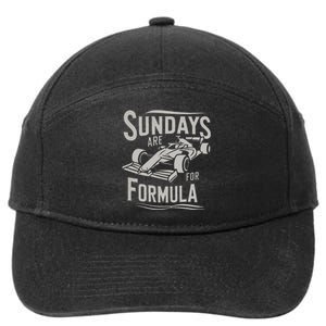 Sunday Are For Formula Racing Track Days & Motorsports Gift 7-Panel Snapback Hat