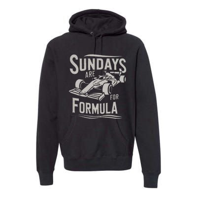 Sunday Are For Formula Racing Track Days & Motorsports Gift Premium Hoodie