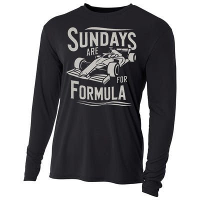 Sunday Are For Formula Racing Track Days & Motorsports Gift Cooling Performance Long Sleeve Crew