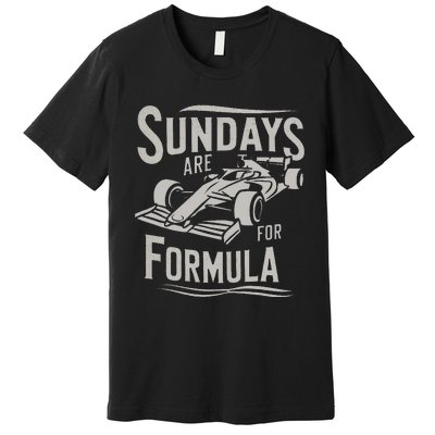 Sunday Are For Formula Racing Track Days & Motorsports Gift Premium T-Shirt