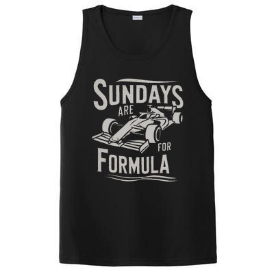 Sunday Are For Formula Racing Track Days & Motorsports Gift PosiCharge Competitor Tank