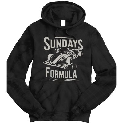 Sunday Are For Formula Racing Track Days & Motorsports Gift Tie Dye Hoodie