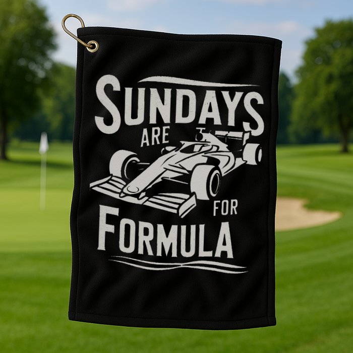 Sunday Are For Formula Racing Track Days & Motorsports Gift Golf Towel