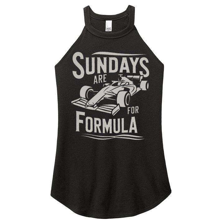 Sunday Are For Formula Racing Track Days & Motorsports Gift Women's Perfect Tri Rocker Tank