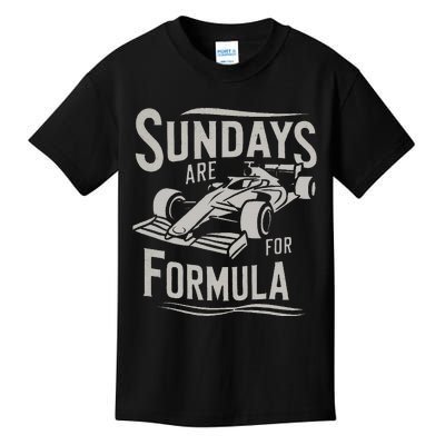 Sunday Are For Formula Racing Track Days & Motorsports Gift Kids T-Shirt