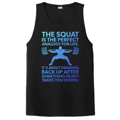 Squat Analogy For Life Gym Motivational Great Gift PosiCharge Competitor Tank