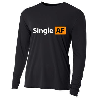 Single Af Funny Porn Addiction Cooling Performance Long Sleeve Crew
