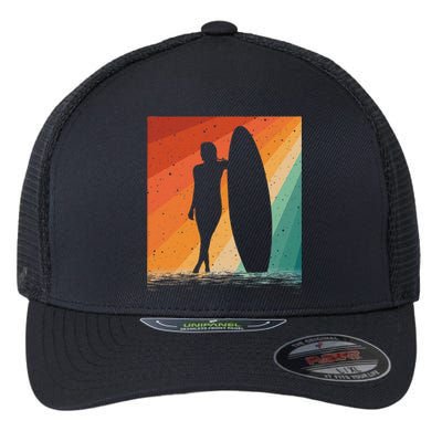 Surfer Art For Women Surf Board Water Surfing Surfer Flexfit Unipanel Trucker Cap