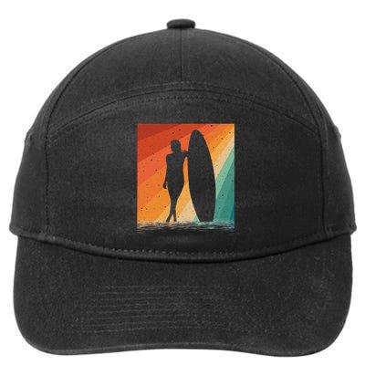 Surfer Art For Women Surf Board Water Surfing Surfer 7-Panel Snapback Hat