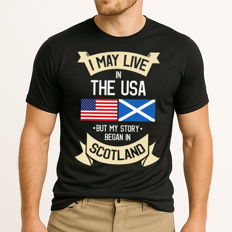 Scotland American Flag Usa Scottish Roots Gifts Cooling Performance Crew T-Shirt