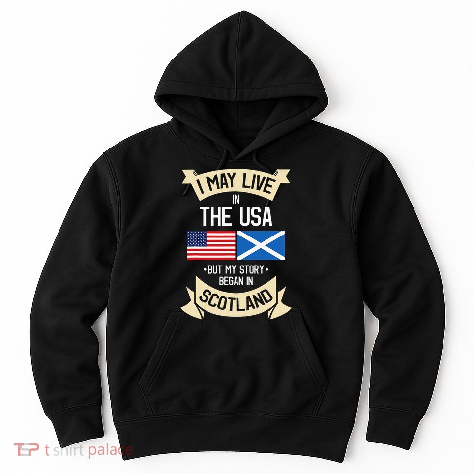 Scotland American Flag Usa Scottish Roots Gifts Hoodie